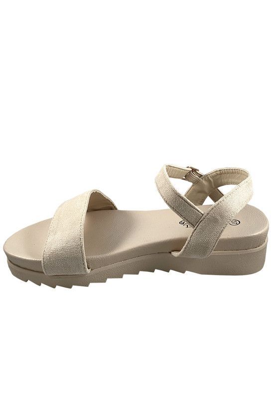 Sandalia Gamuza Ecológica ZAZ16 Blanco Invierno-4