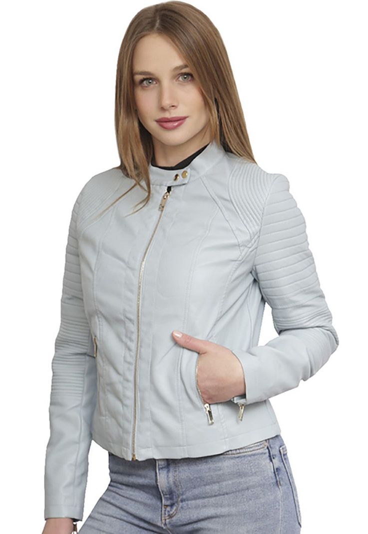 Chaqueta Ecocuero  CHG02 Celeste-0
