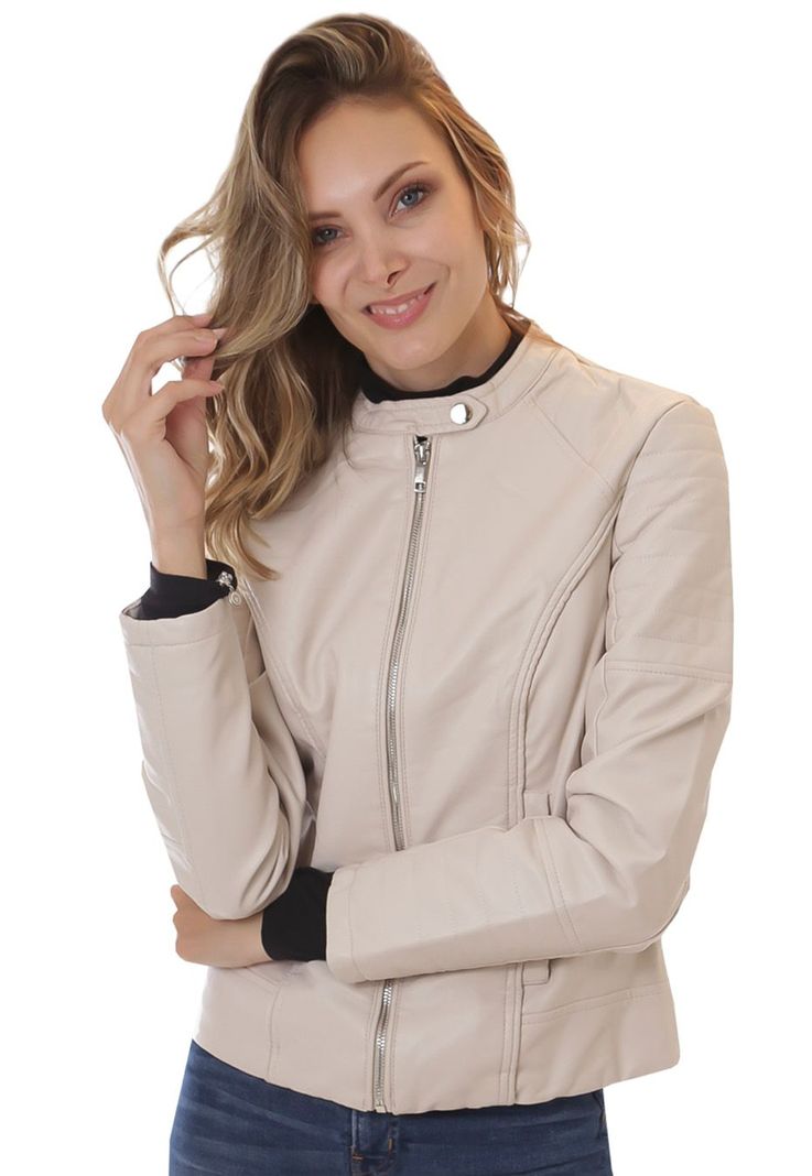Chaqueta Ecocuero  CHF45 Beige-0