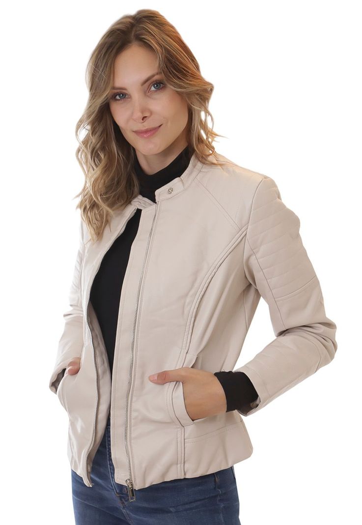 Chaqueta Ecocuero  CHF45 Beige-1