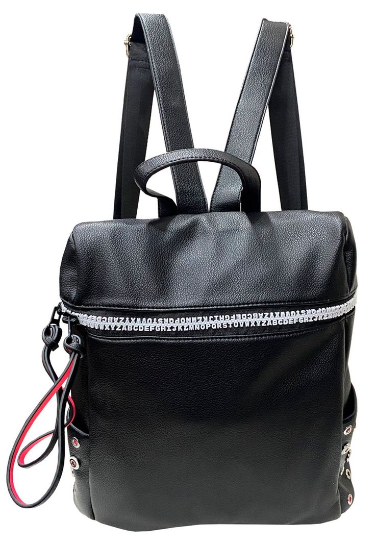 Mochila Cuero Ecológico CRU05 Negro-0