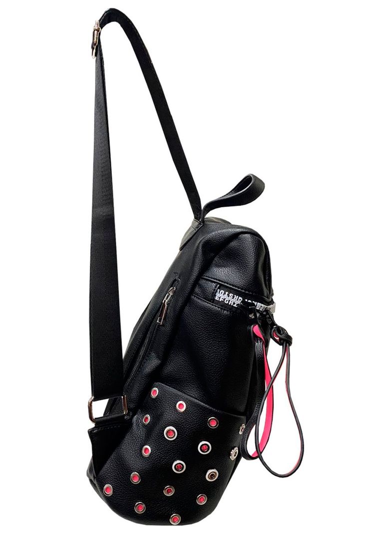 Mochila Cuero Ecológico CRU05 Negro-1