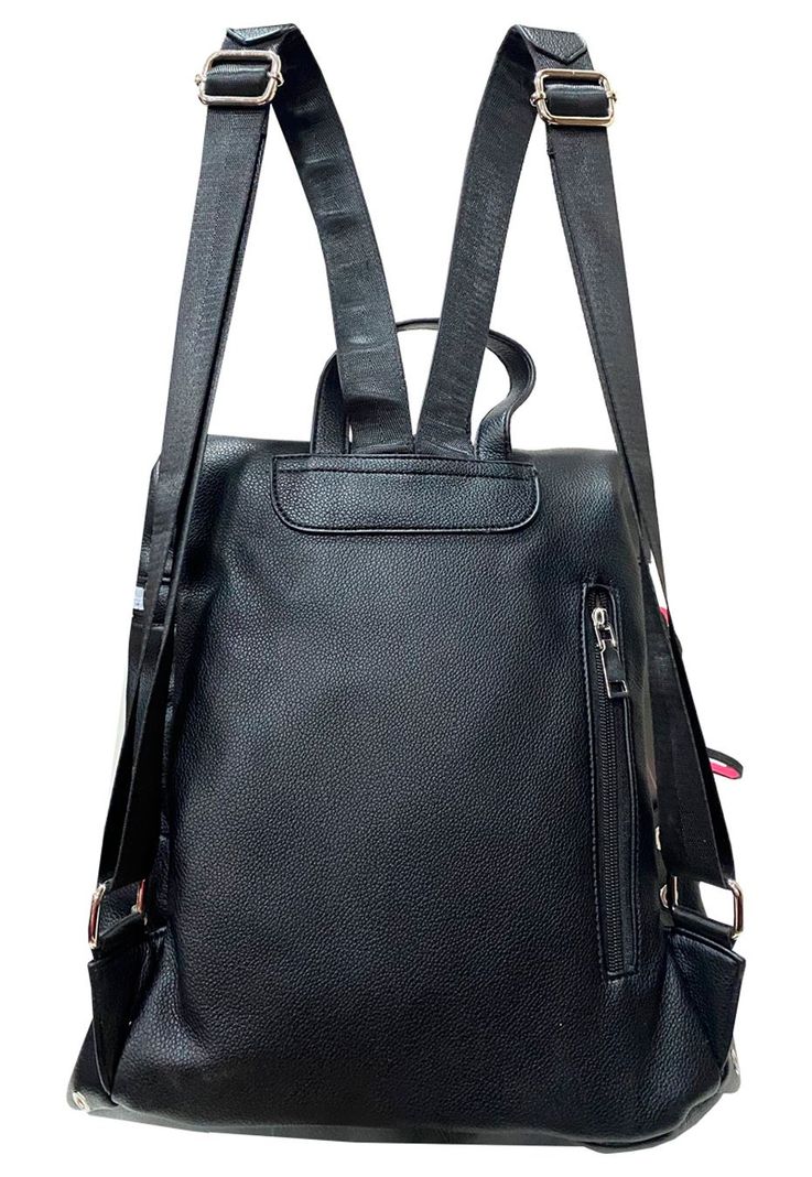 Mochila Cuero Ecológico CRU05 Negro-2