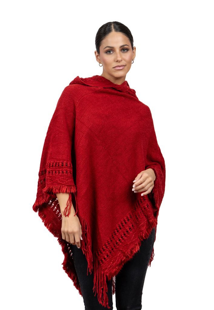 Poncho PO046 Burdeo-0