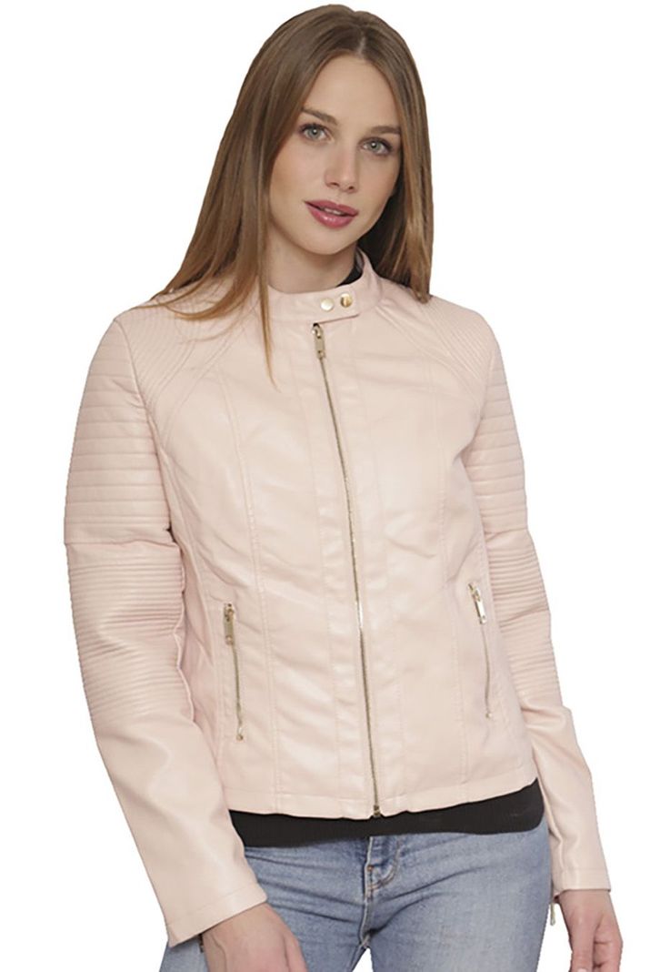 Chaqueta Ecocuero CHG02 Rosado-1