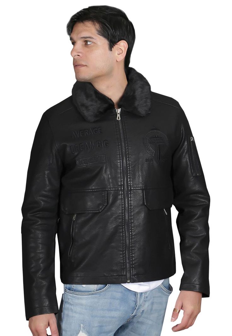 Chaqueta Ecocuero CHG48 Negro-2