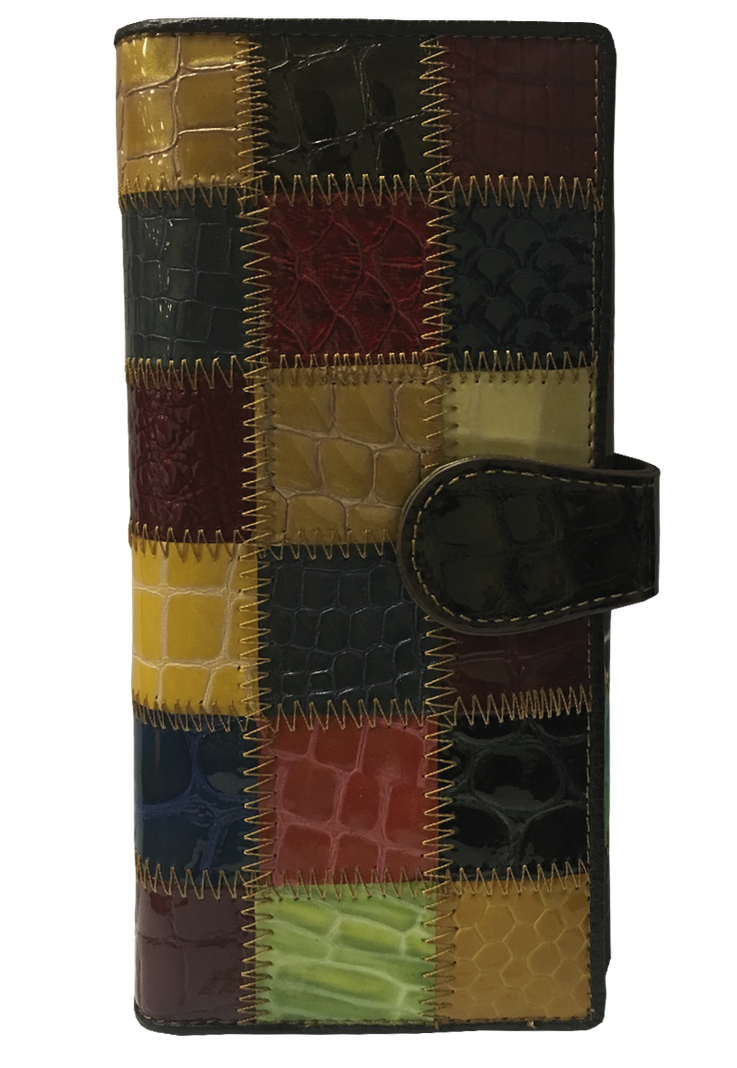 Billeteras Cuero BI368 Multicolor Cuadro-0