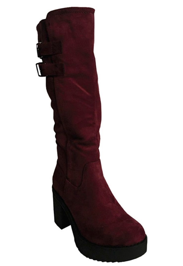 Bota Gamuza Ecológica ZAV26 Burdeo-1