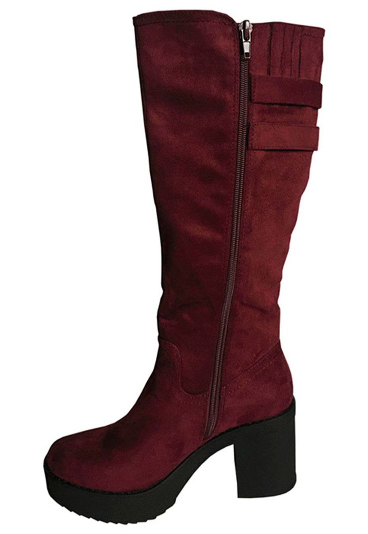 Bota Gamuza Ecológica ZAV26 Burdeo-4