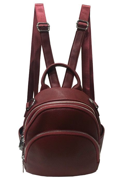Mochila Cuero CRT19 Burdeo-0