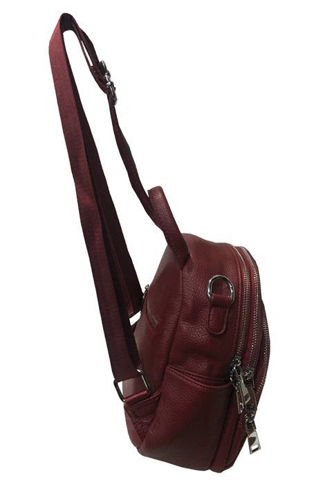 Mochila Cuero CRT19 Burdeo-1