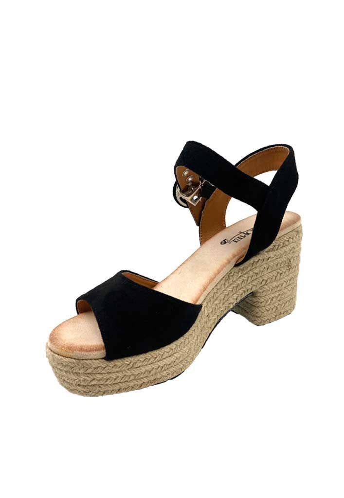 Sandalia Gamuza ecológica ZB019 Negro-4