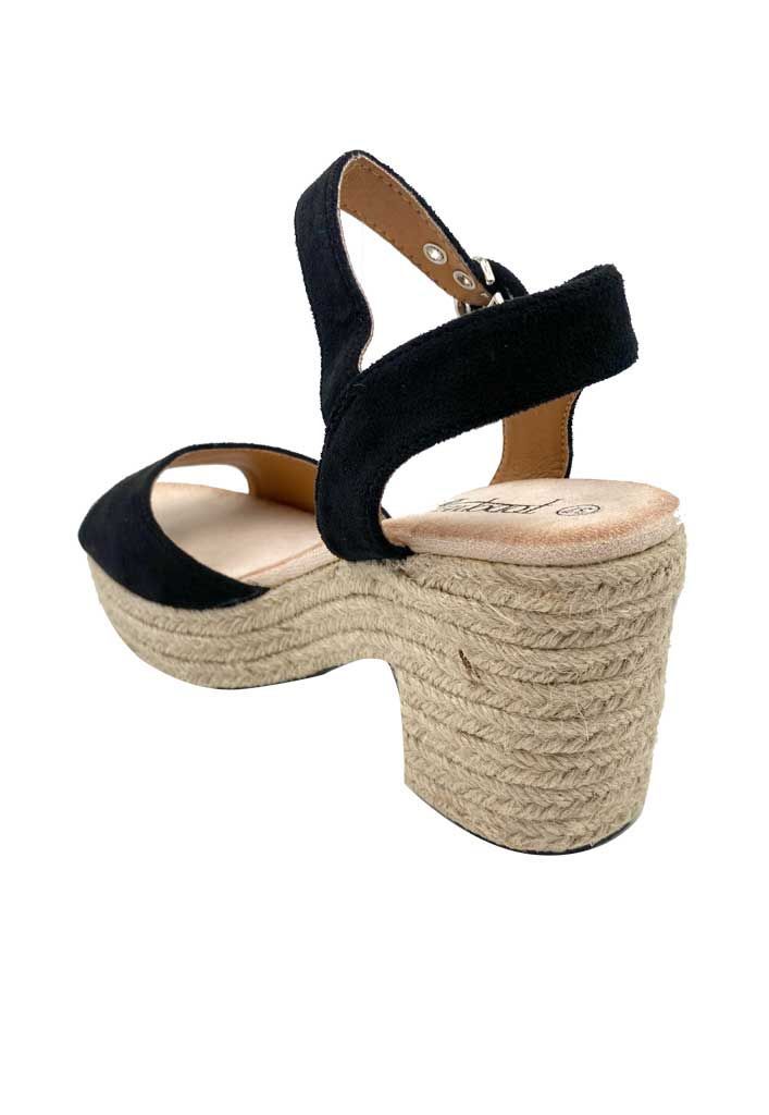 Sandalia Gamuza ecológica ZB019 Negro-5