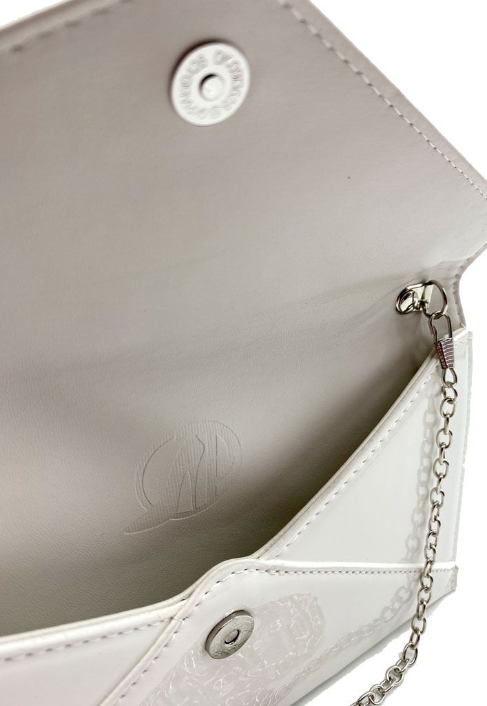 Cartera de fiesta Ecocuero Blanco CRX37-2