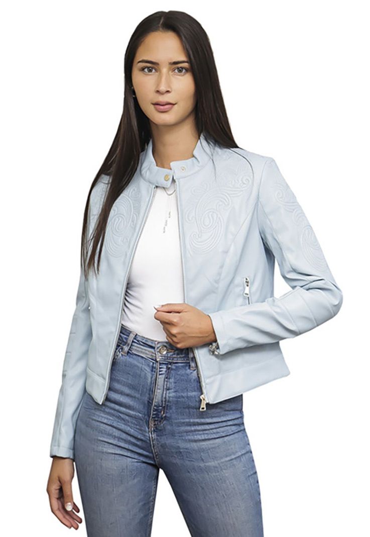 Chaqueta Ecocuero CHG07 Celeste-0
