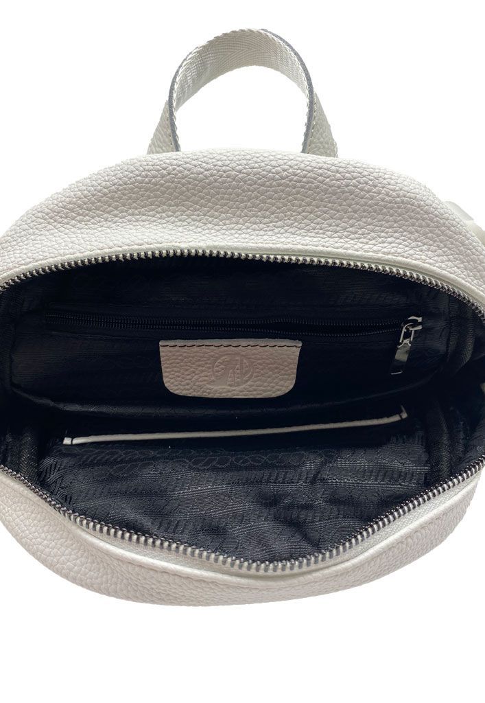 Mochila Cuero Blanco CRU75-3