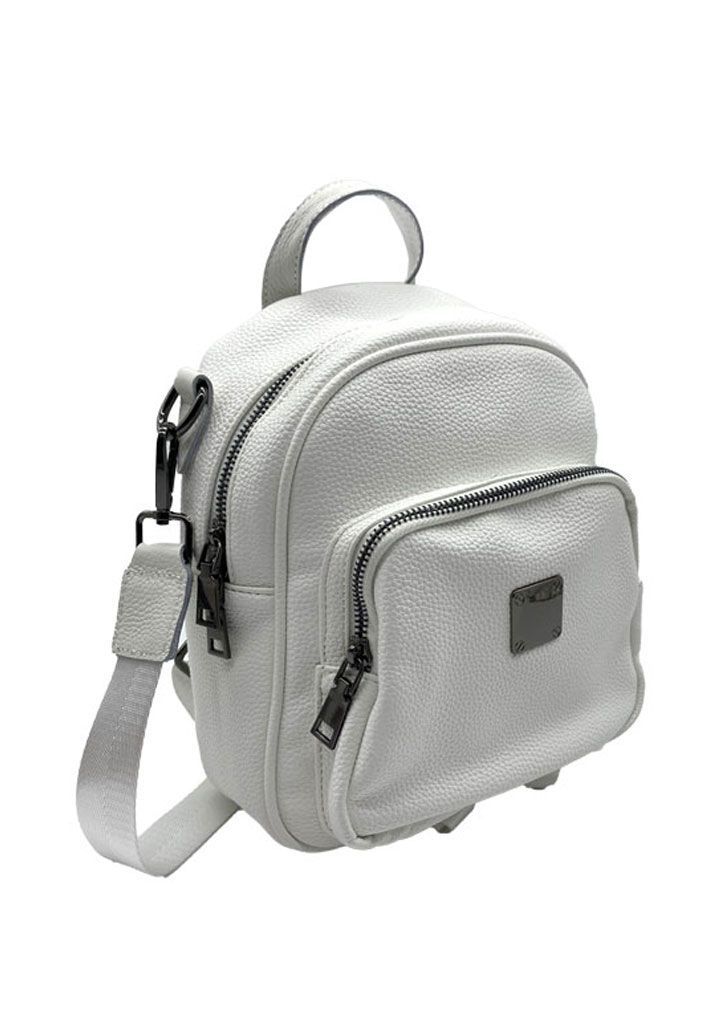 Mochila Cuero Blanco CRU75-1