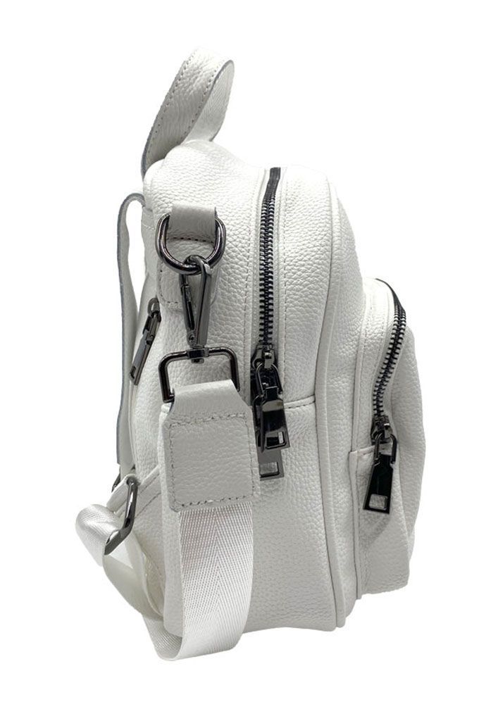Mochila Cuero Blanco CRU75-2