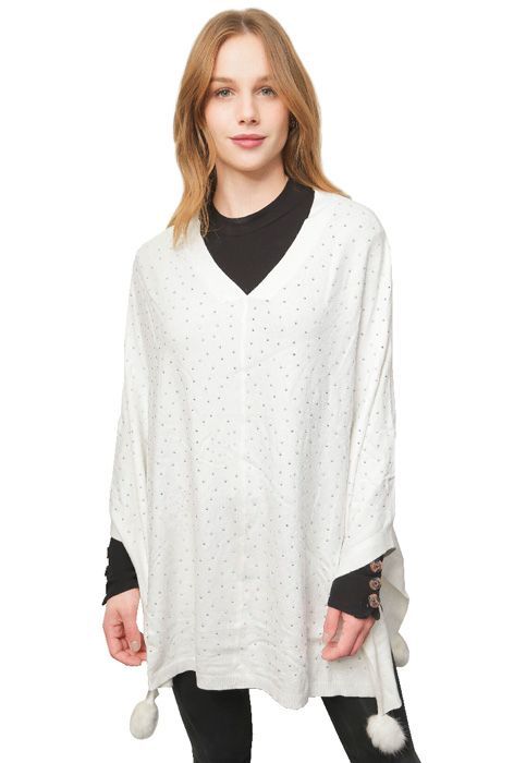 Poncho PO029 Blanco-0
