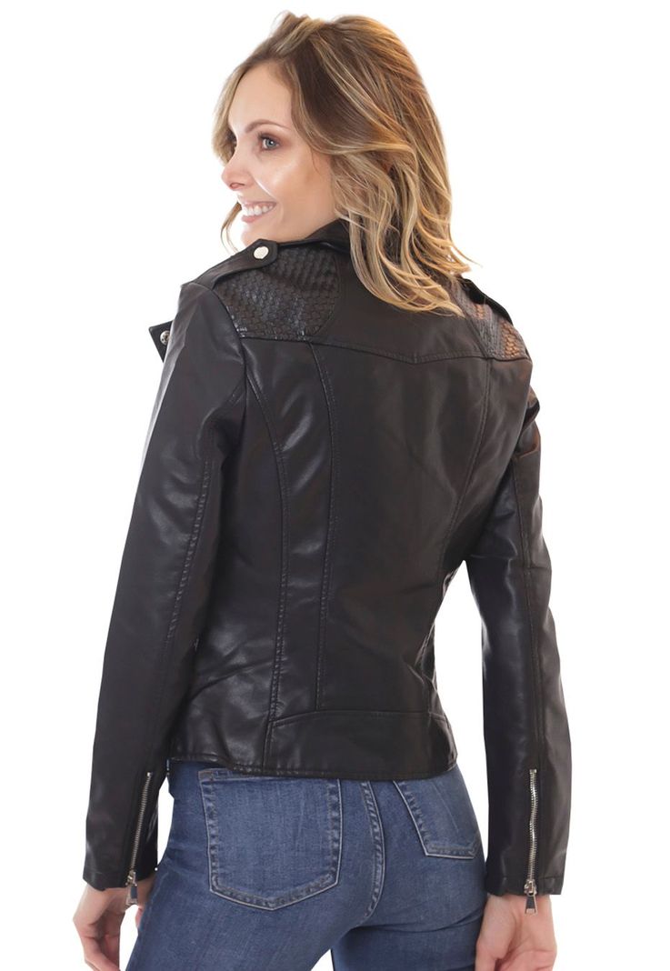 Chaqueta Ecocuero CHG50 Negro-2