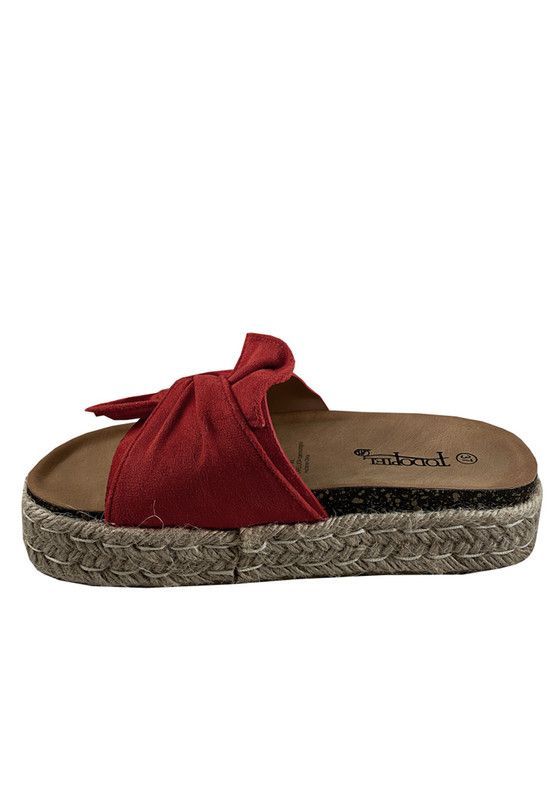 Sandalia Gamuza Ecológica ZAY95 Rojo-4