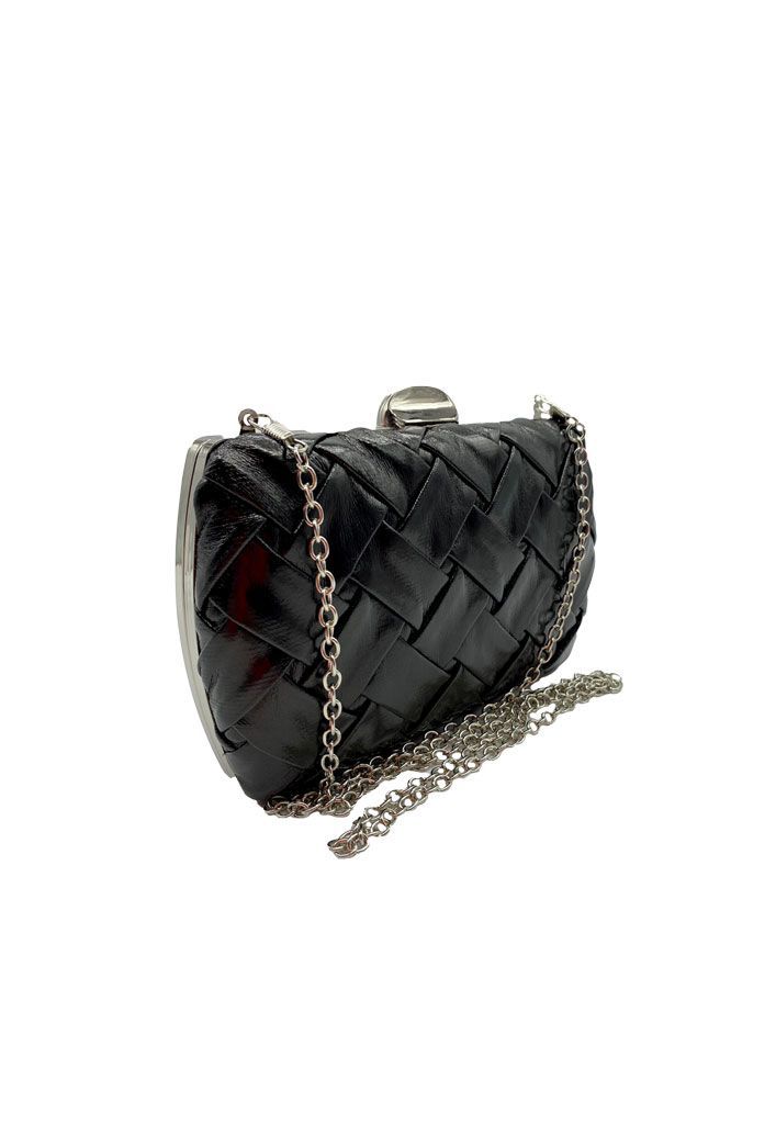Cartera de fiesta Ecocuero Negro CRX36-1