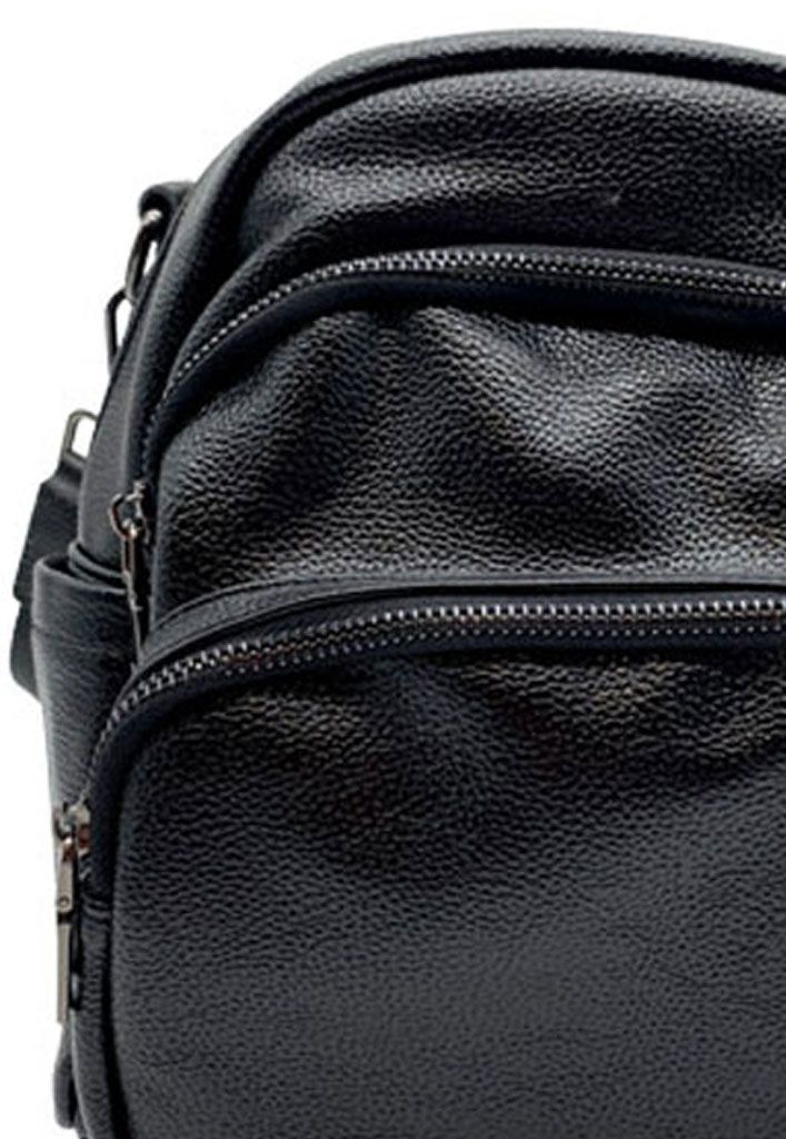 Mochila Cuero Negro CRU76-3