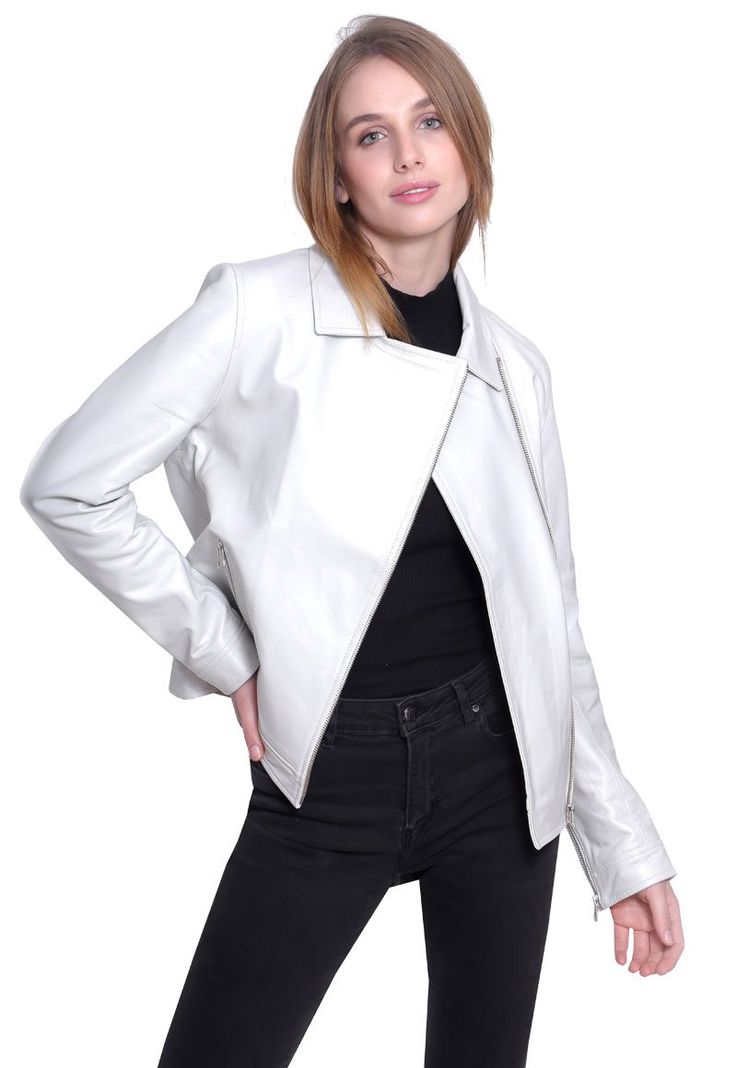 Chaqueta Cuero CHG14 Blanco-1