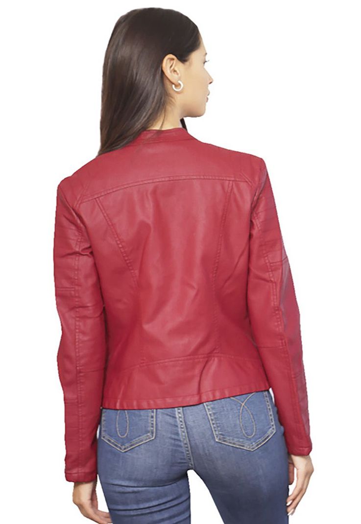 Chaqueta Ecocuero  CHF45 Rojo-2