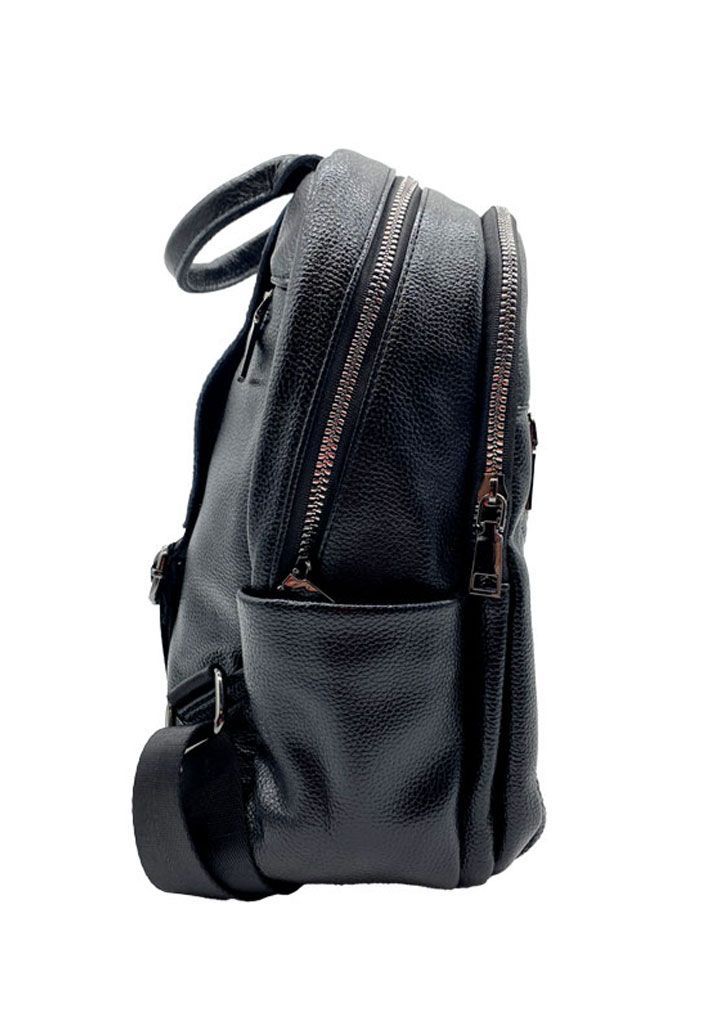 Mochila Cuero Negro CRU47-2
