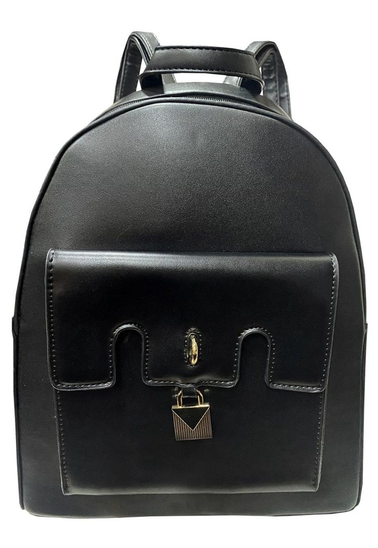 Mochila Cuero Ecológico CRU09 Negro-0