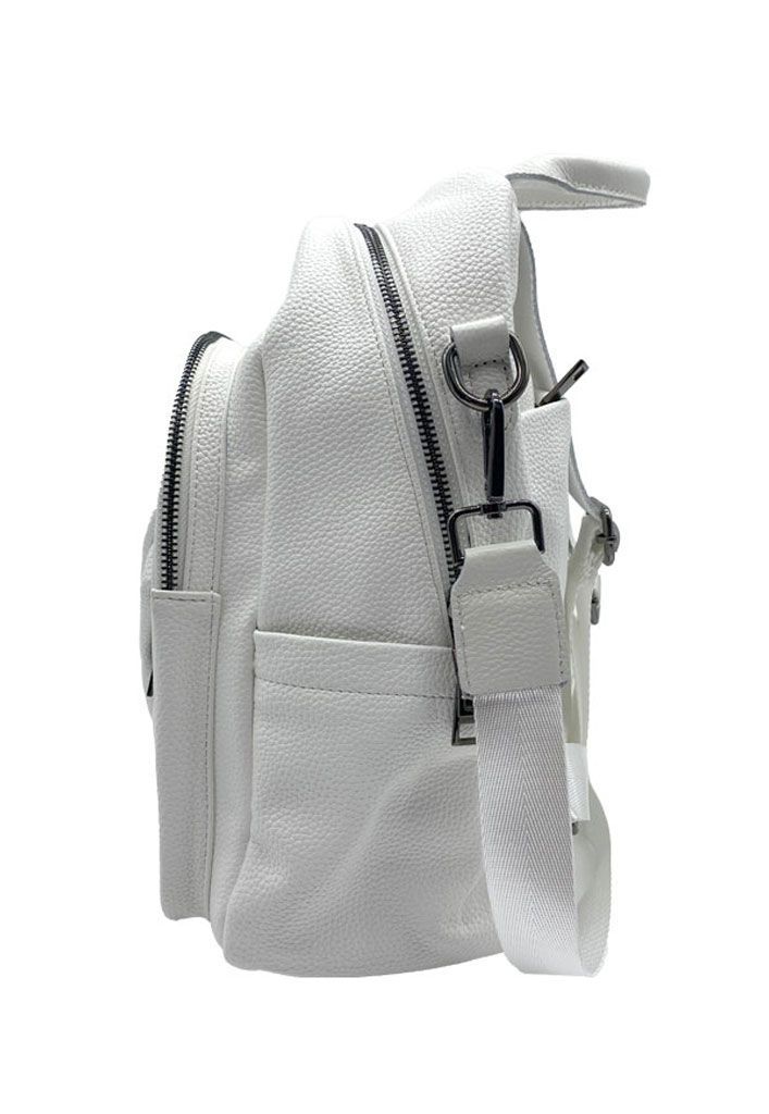 Mochila Cuero Blanco CRU74-2
