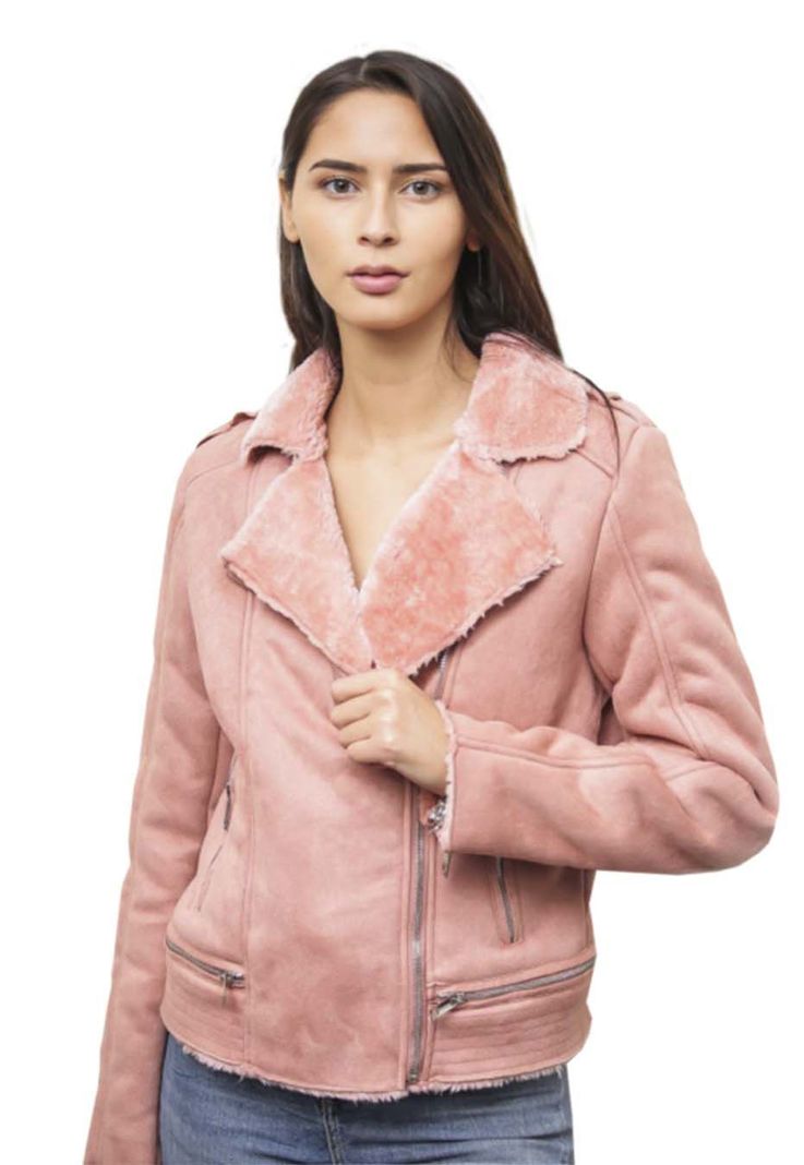 Chaqueta Gamuza Ecológica  CHF76 Rosado-0