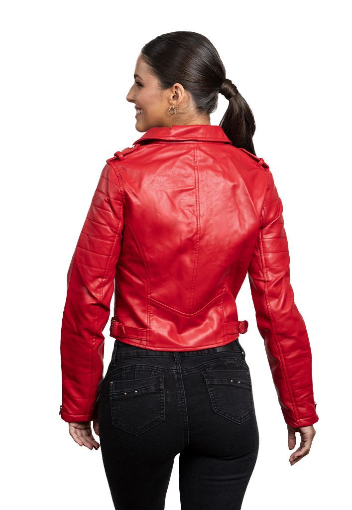 Chaqueta CHG80 Ecocuero Rojo-2