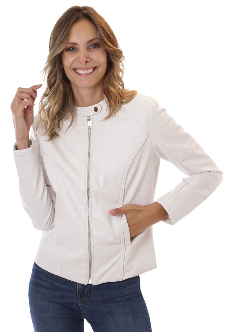 Chaqueta Ecocuero  CHF45 Blanco-0