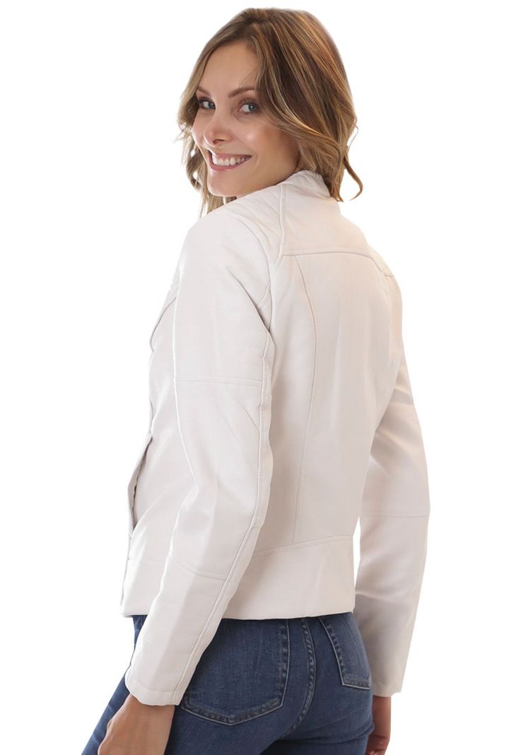 Chaqueta Ecocuero  CHF45 Blanco-1