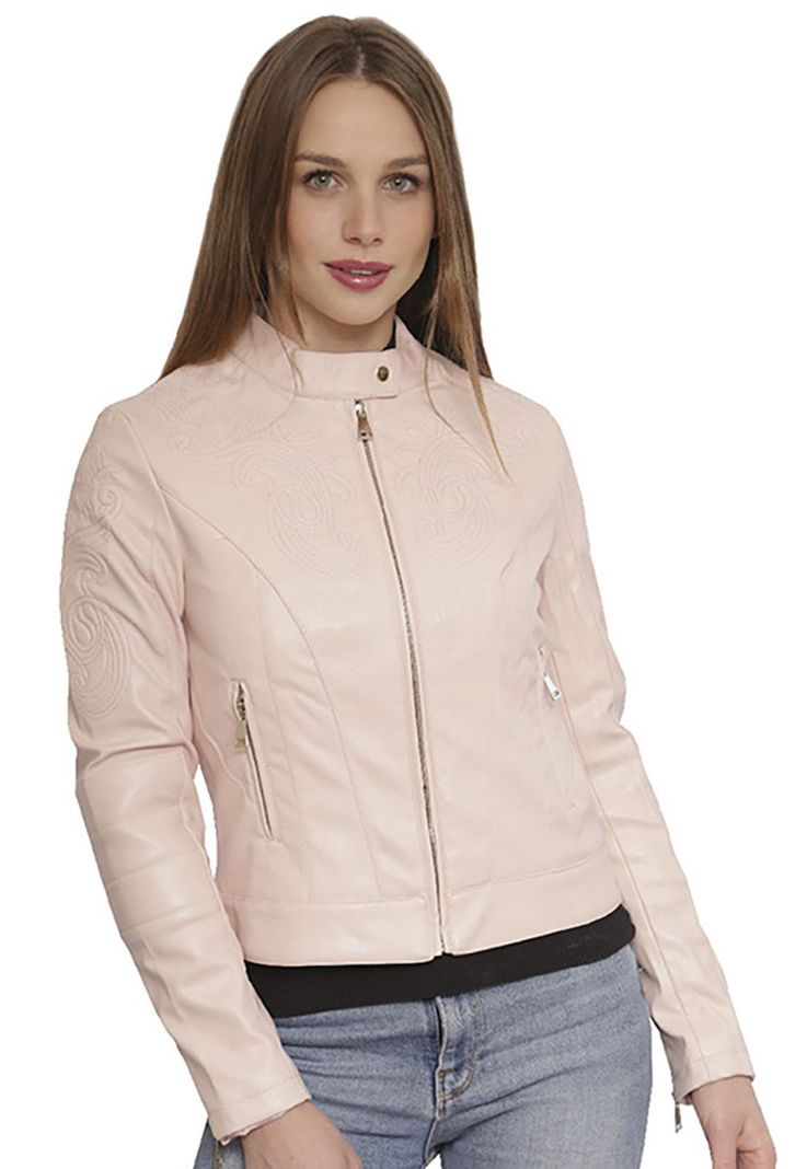 Chaqueta Ecocuero CHG07 Rosado-0