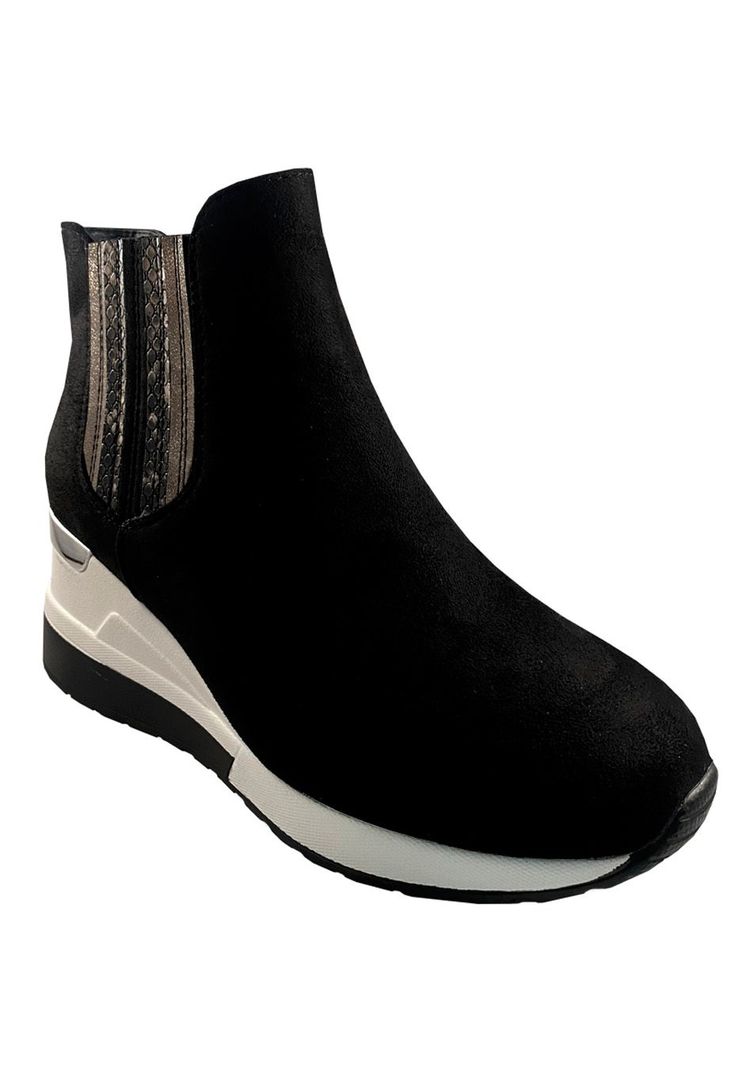 Zapatilla Gamuza Ecológica ZAZ07 Negro-1