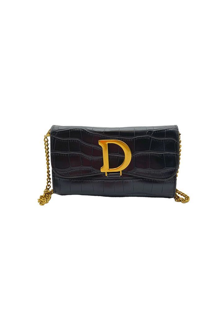 Cartera Ecocuero Negro CRU12-0