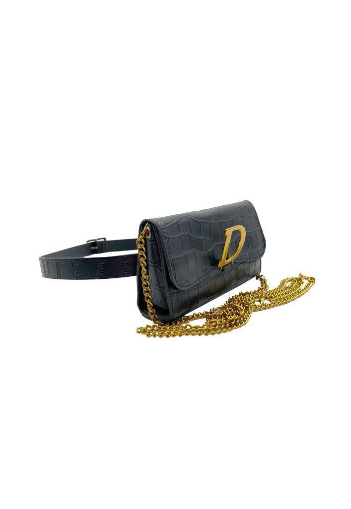Cartera Ecocuero Negro CRU12-1