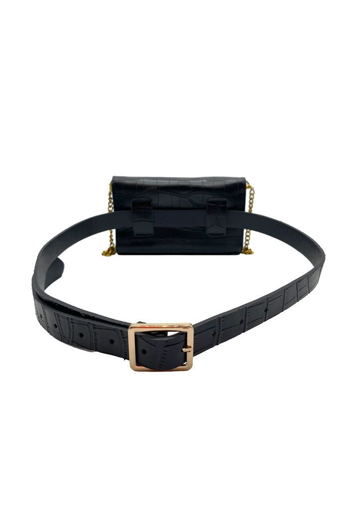 Cartera Ecocuero Negro CRU12-2
