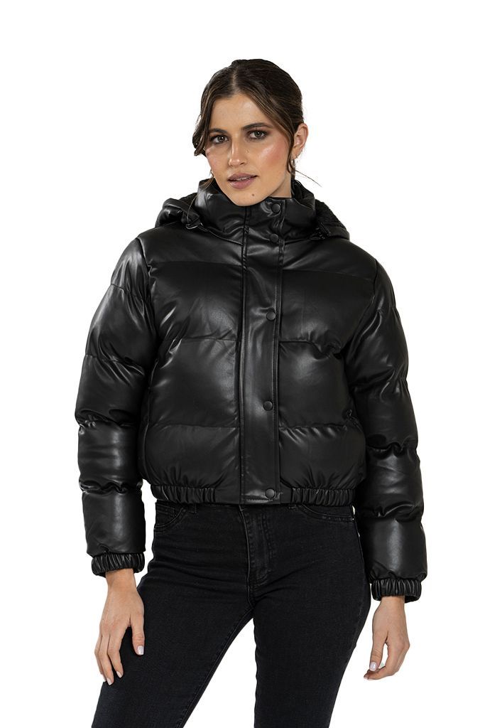 Chaqueta Puffa CHG74 Ecocuero Negro-0