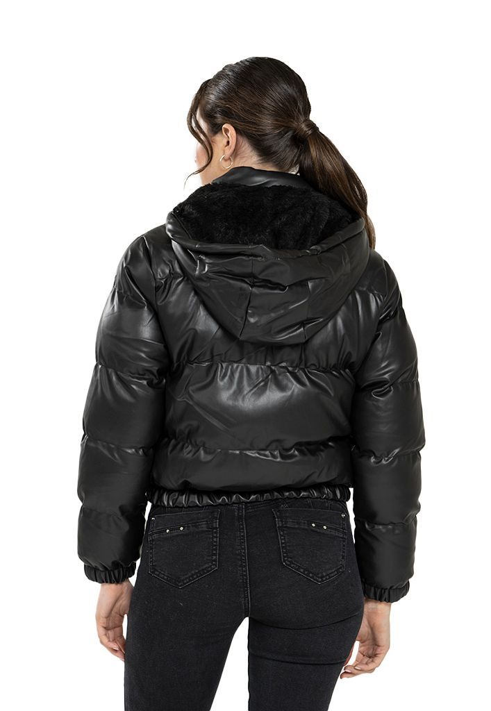 Chaqueta Puffa CHG74 Ecocuero Negro-2