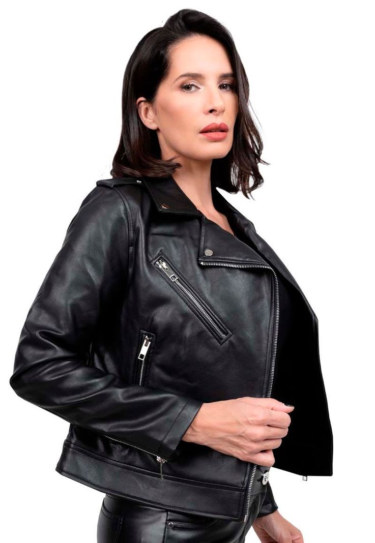 Chaqueta EcoCuero CHG67 Negro-1