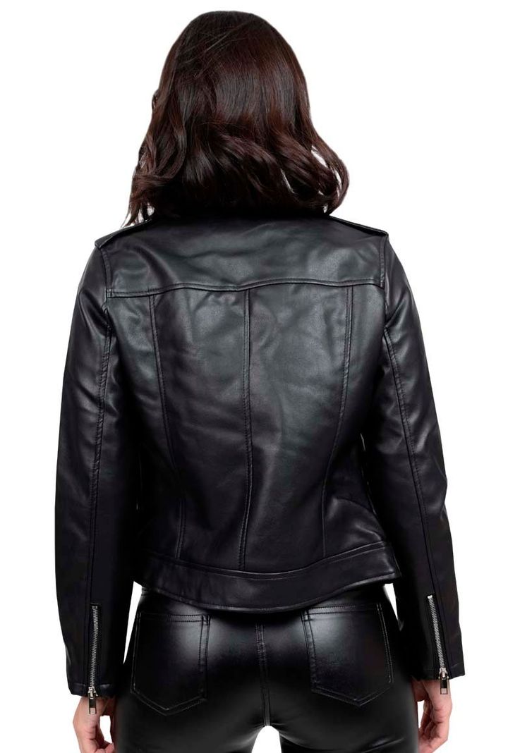 Chaqueta EcoCuero CHG67 Negro-2