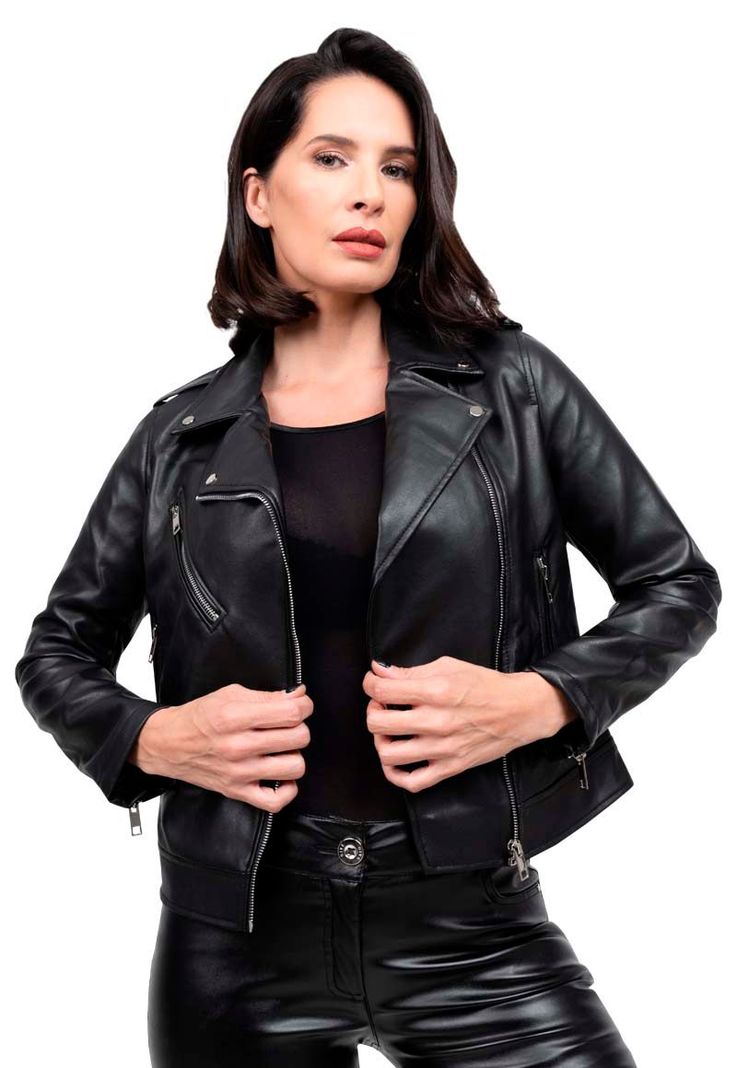 Chaqueta EcoCuero CHG67 Negro S