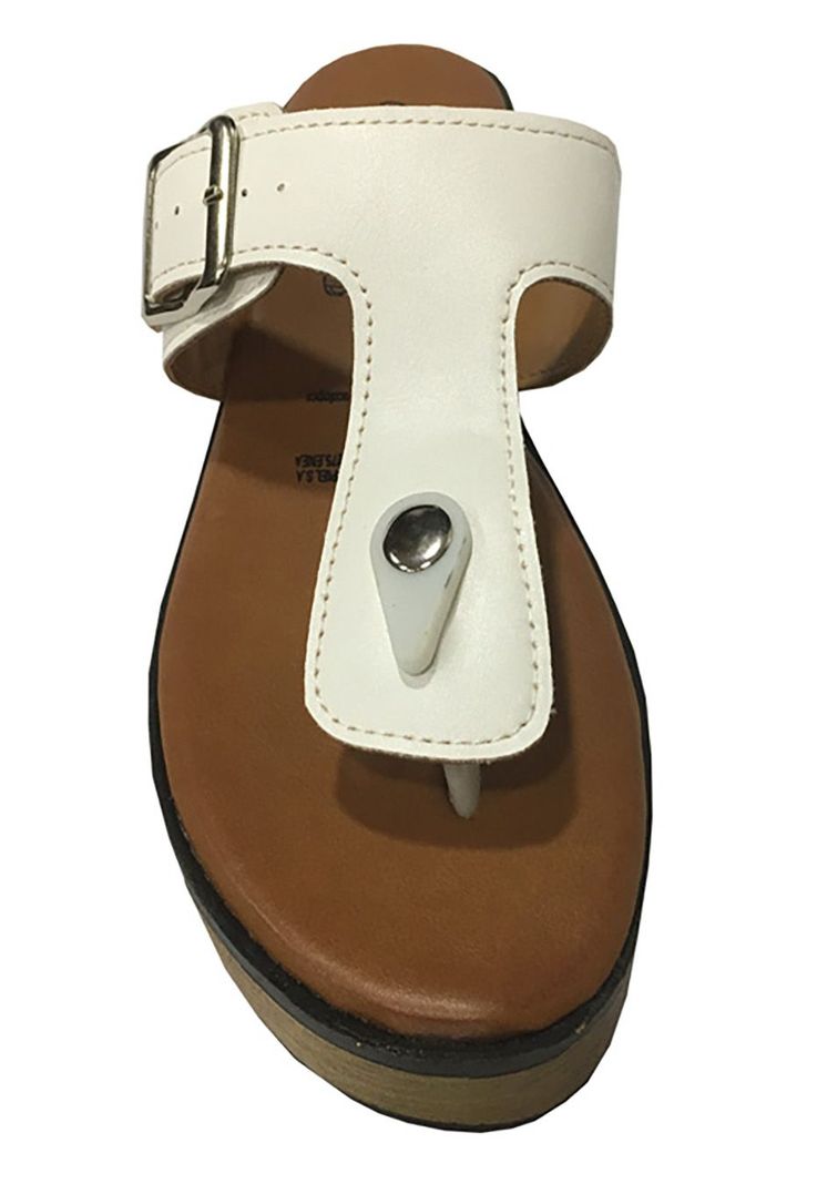 Sandalia cuero ecológico Blanca ZAV92-2