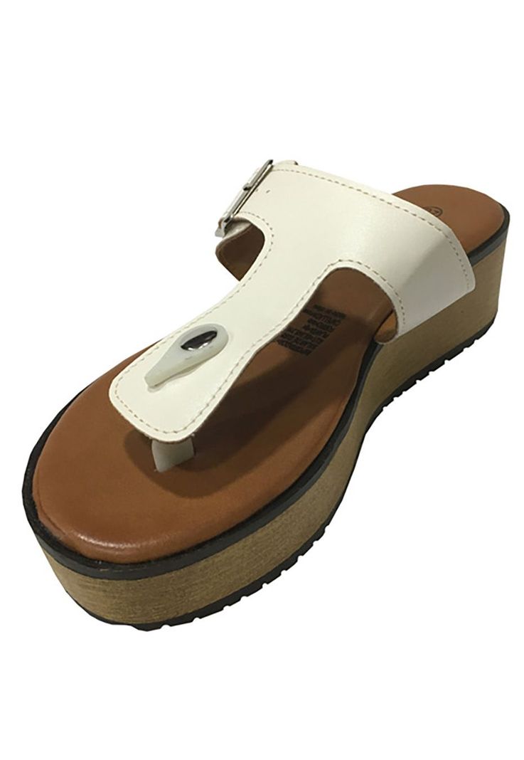Sandalia cuero ecológico Blanca ZAV92-3