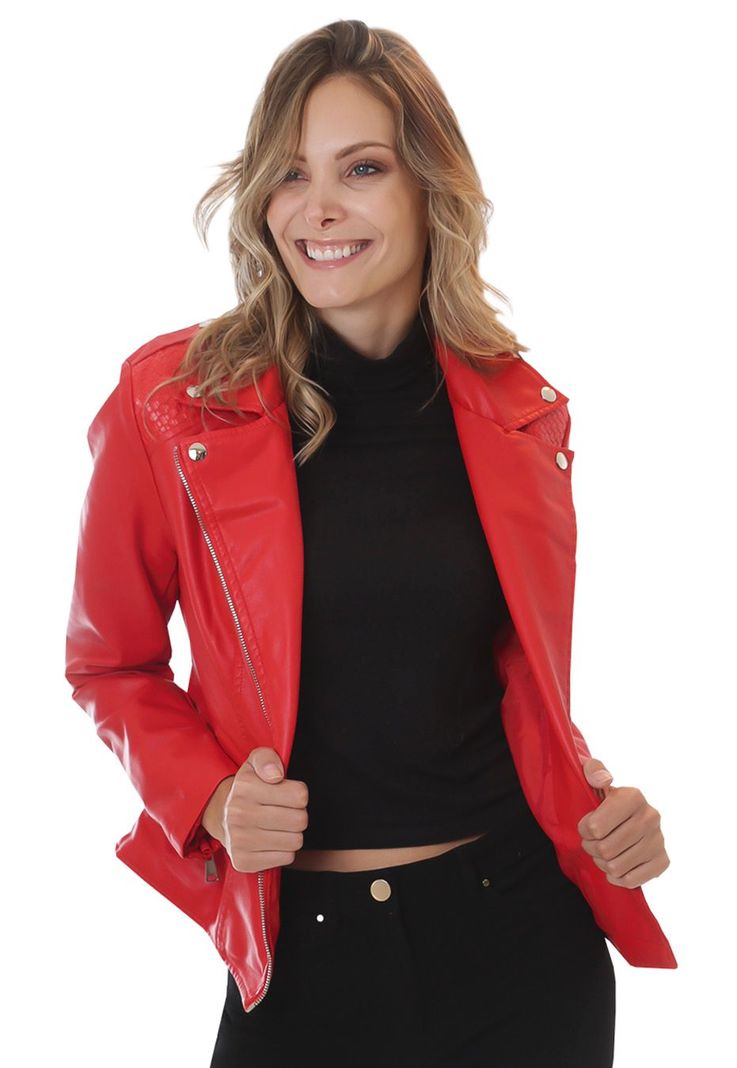 Chaqueta Ecocuero CHG50 Rojo-2