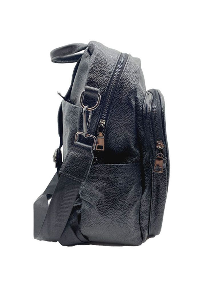 Mochila Cuero Negro CRU74-1